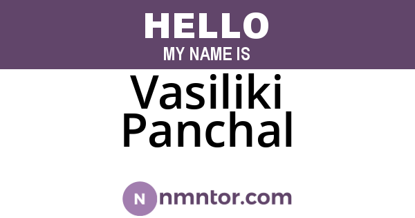 Vasiliki Panchal