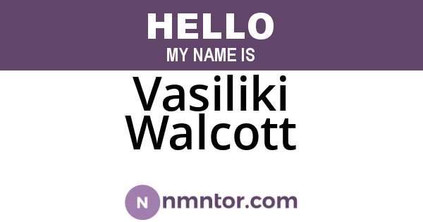 Vasiliki Walcott