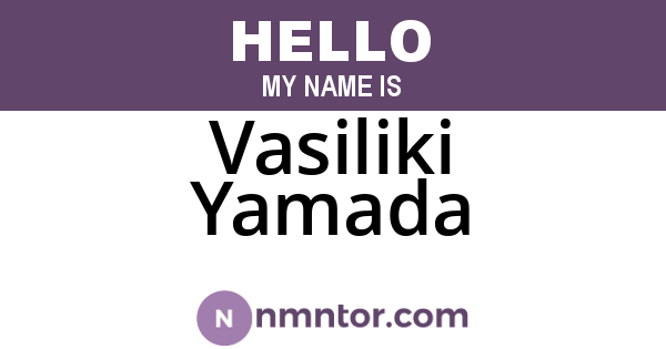 Vasiliki Yamada