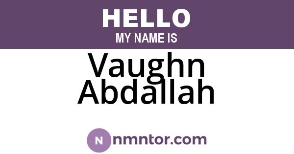 Vaughn Abdallah