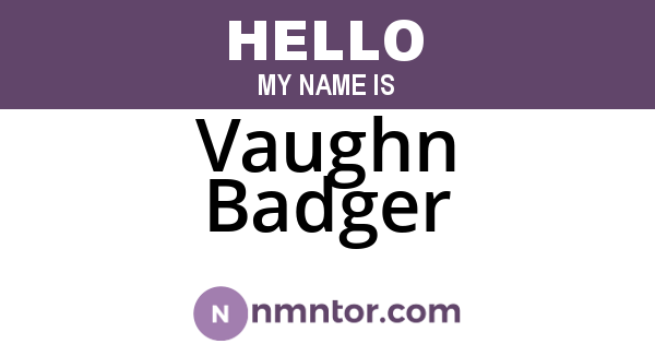 Vaughn Badger