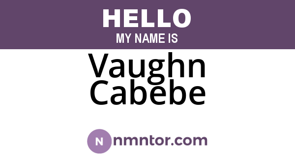 Vaughn Cabebe