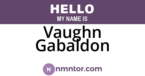 Vaughn Gabaldon