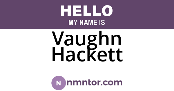 Vaughn Hackett