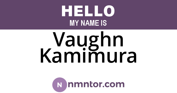 Vaughn Kamimura