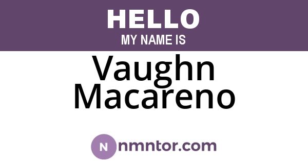 Vaughn Macareno