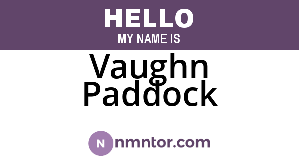 Vaughn Paddock