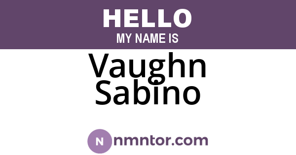 Vaughn Sabino