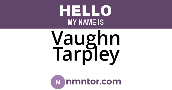 Vaughn Tarpley