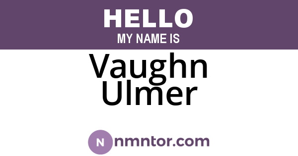 Vaughn Ulmer