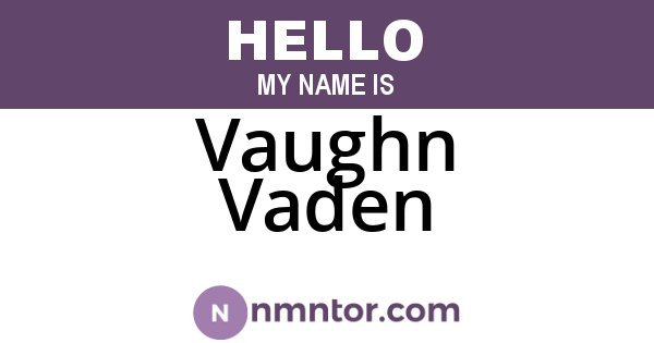 Vaughn Vaden