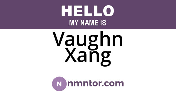 Vaughn Xang