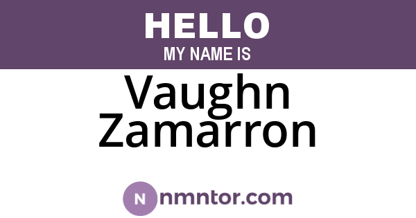 Vaughn Zamarron