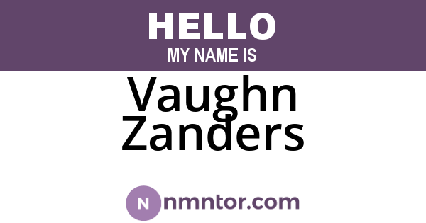 Vaughn Zanders