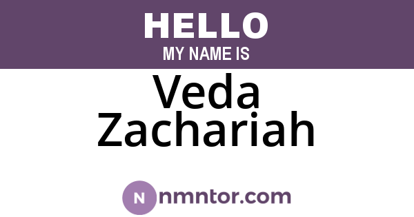Veda Zachariah