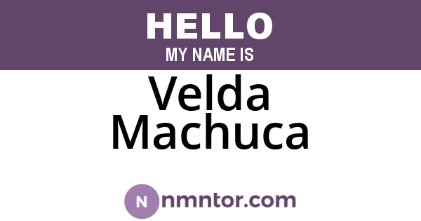 Velda Machuca