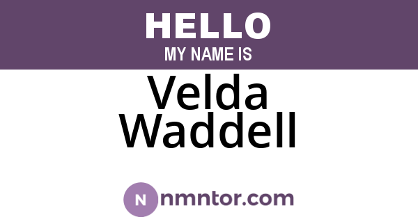 Velda Waddell
