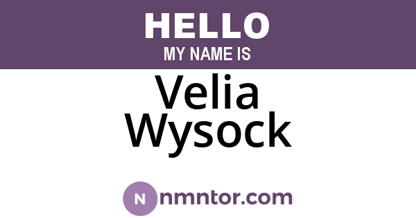 Velia Wysock