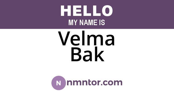 Velma Bak