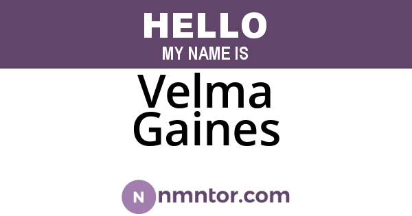 Velma Gaines