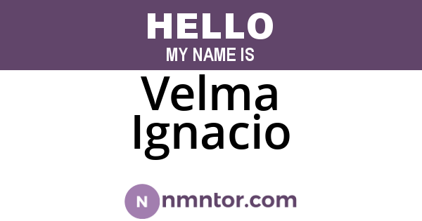 Velma Ignacio