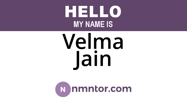 Velma Jain