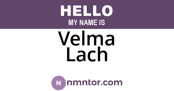 Velma Lach