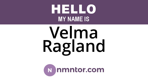 Velma Ragland