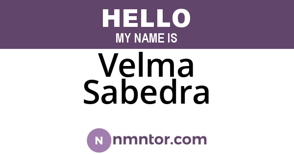 Velma Sabedra