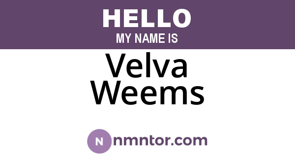 Velva Weems