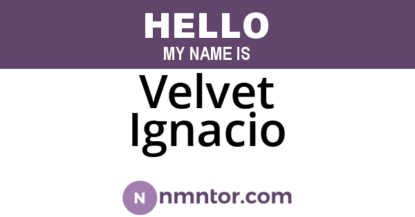 Velvet Ignacio