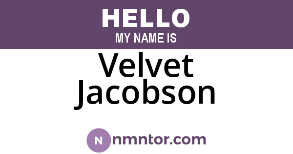 Velvet Jacobson
