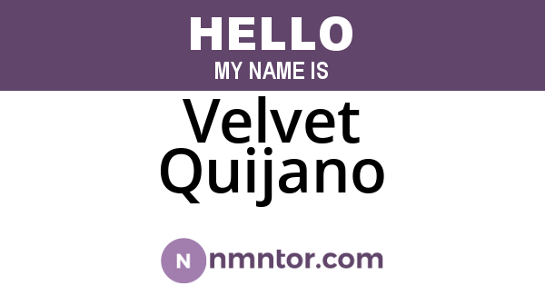 Velvet Quijano