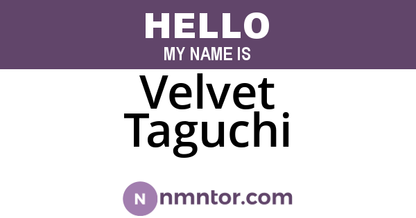 Velvet Taguchi