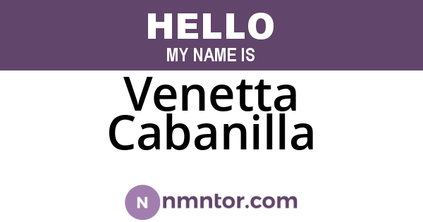 Venetta Cabanilla