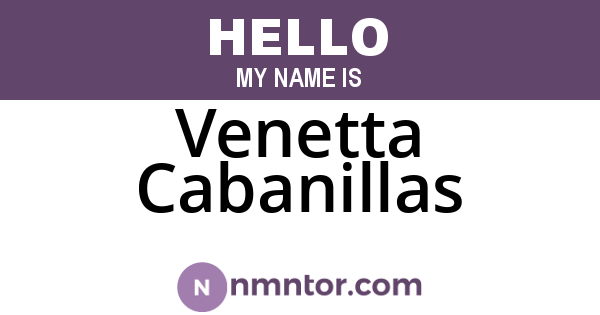 Venetta Cabanillas