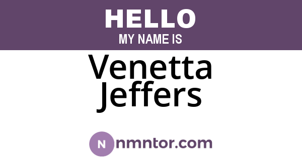 Venetta Jeffers