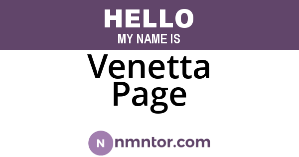 Venetta Page