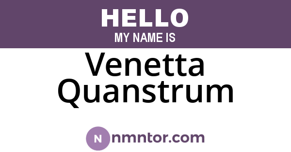 Venetta Quanstrum