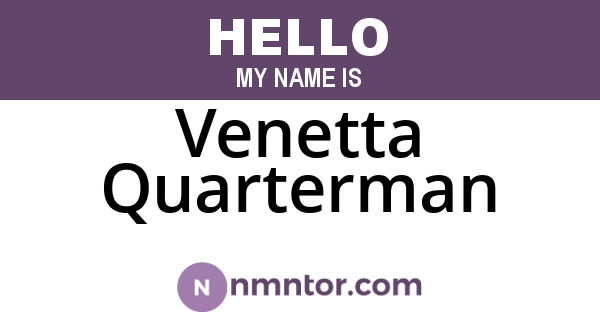 Venetta Quarterman