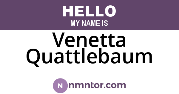 Venetta Quattlebaum