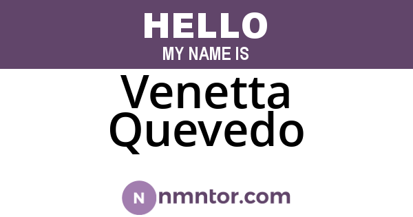 Venetta Quevedo