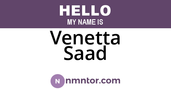 Venetta Saad