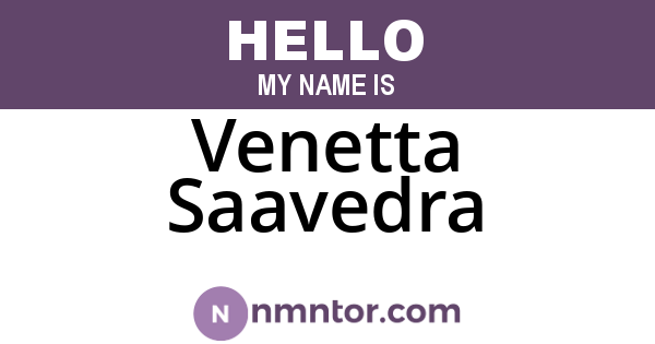 Venetta Saavedra
