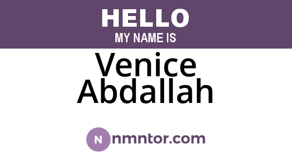 Venice Abdallah