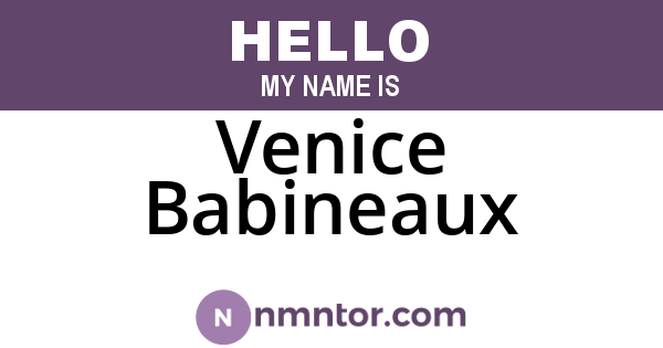 Venice Babineaux