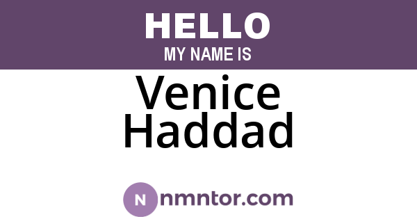 Venice Haddad