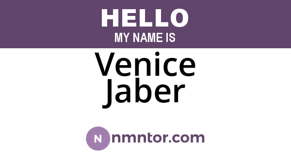 Venice Jaber