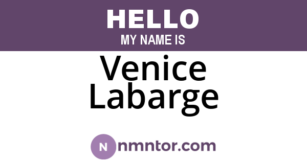 Venice Labarge