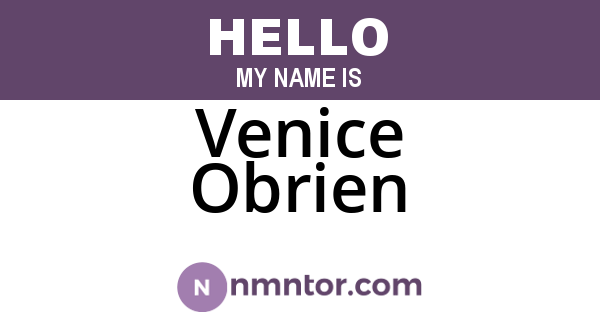 Venice Obrien